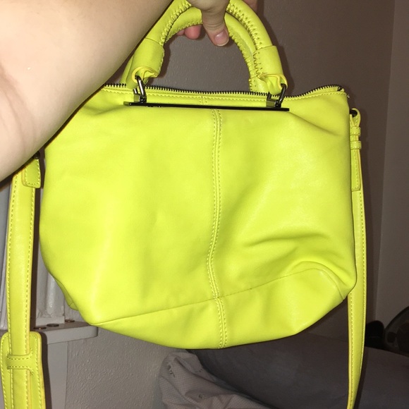 neon yellow bag zara